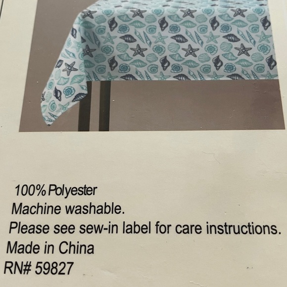 Pretty Coastal design Tablecloth 60”X 102” - Picture 7 of 7